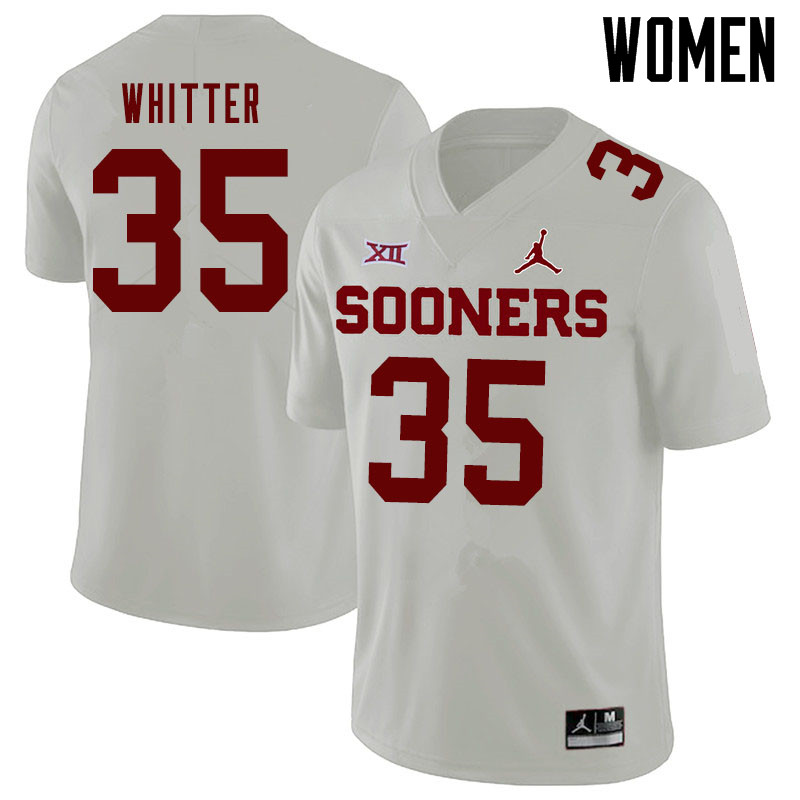 Jordan Brand Women #35 Shane Whitter Oklahoma Sooners College Football Jerseys Sale-White